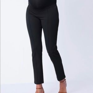 *Bundle* Two Seraphine Slim Leg Maternity Pants in Black & Navy Blue
